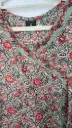 Light Green  | Cotton  | Light Green with Red flower design Illusion of Angrakha style 