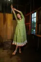 Green | Cotton | Green Pure Cotton Jamdani Dress 