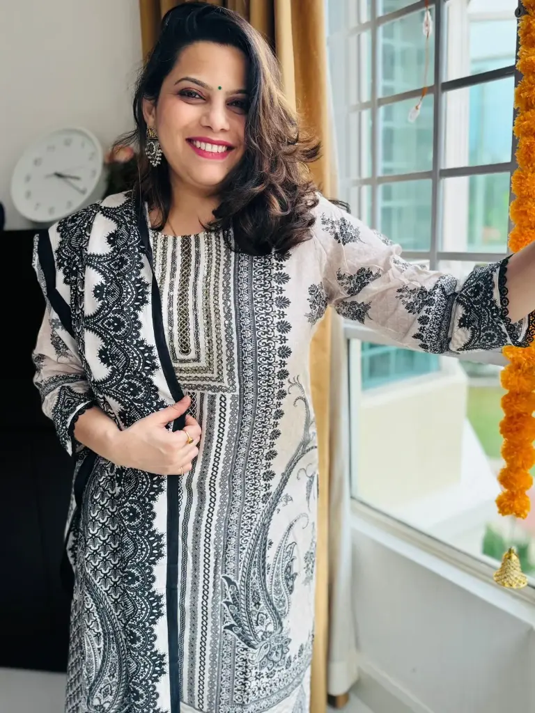 White Black Suit with cut dana and sequence work 